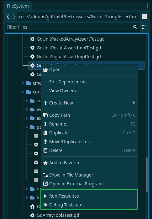 FileSystem Context Menu